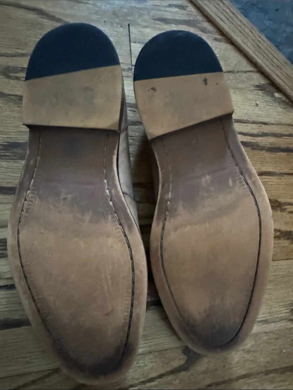 Banana Republic Men's Leather Penny Loafers in Tan